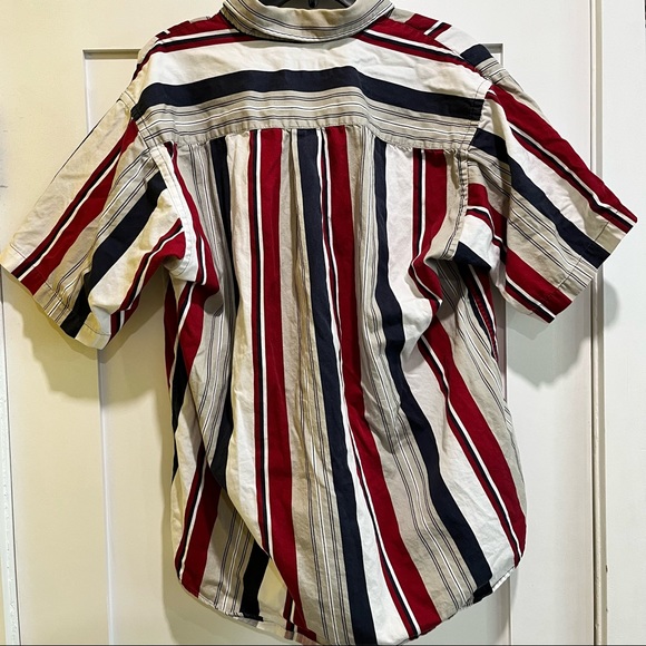 Striped Trader Bay Casual Button Down Shirt Mens Large - Picture 3 of 4